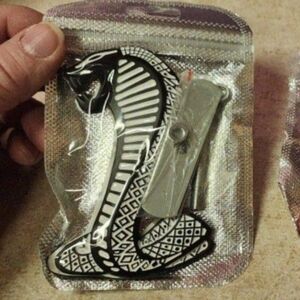 One New Metal Mustang Shelby cobra Snake Emblem Badge
